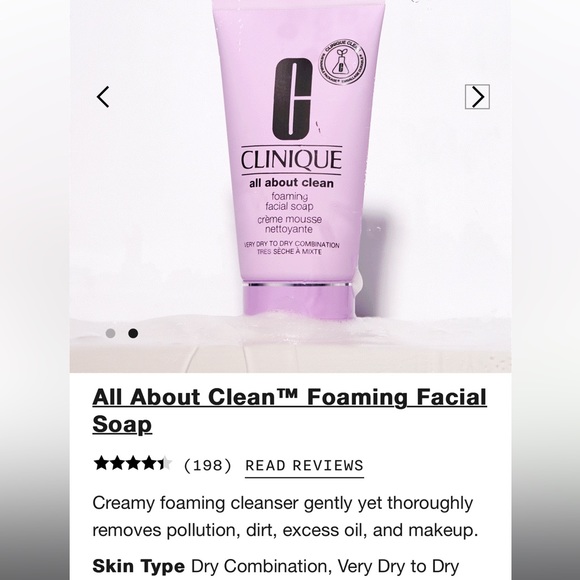 NEW FULL SIZE CLINIQUE ALL ABOUT CLEAN FOAMING FACIAL SOAP 150 ml - Picture 2 of 4